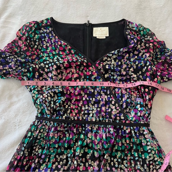 Kate Spade Metallic Polka Dot Mini Dress in Make Magic - Picture 10 of 12
